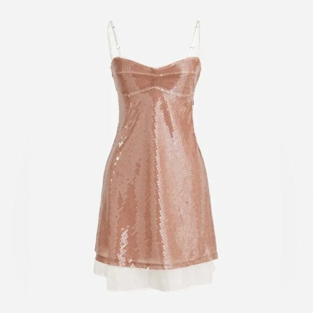 NWT Anna October x j crew Sequin Slip Dress